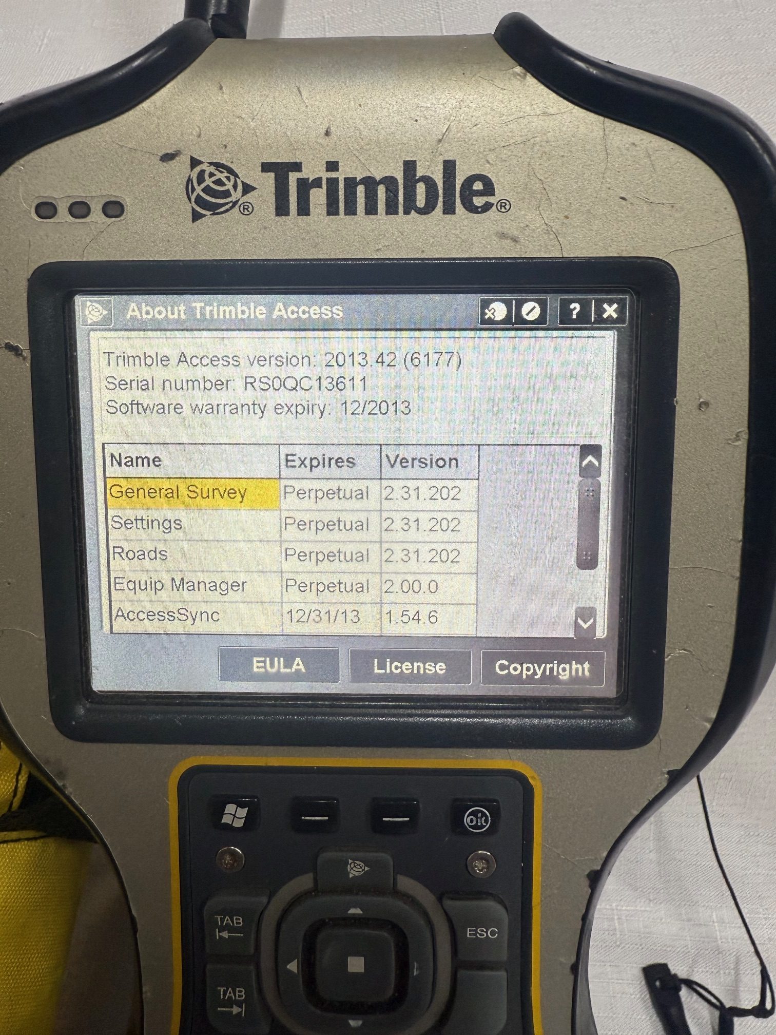 Second Hand Trimble TSC3 Controller with Access Field Software - Image 2