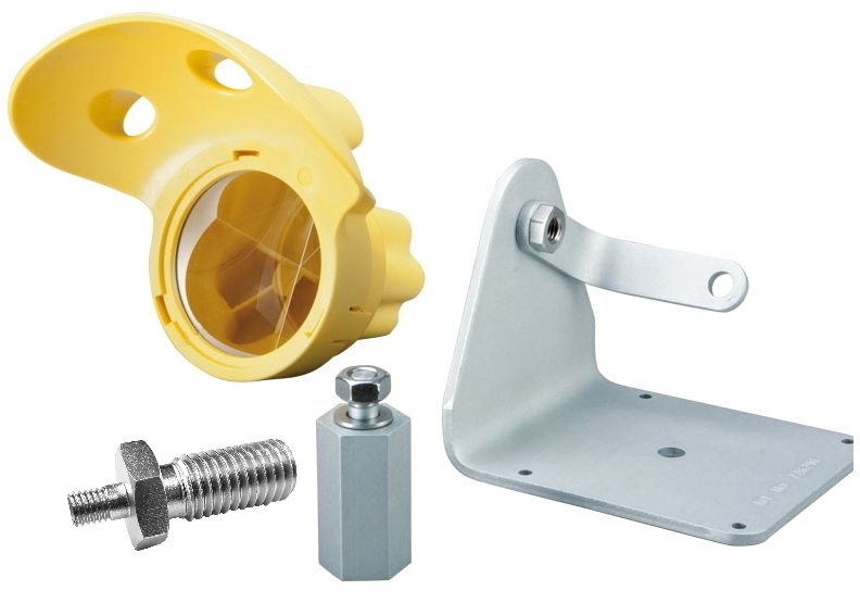 Long range monitoring & mining prism set, complete with mounting kit and weather shield