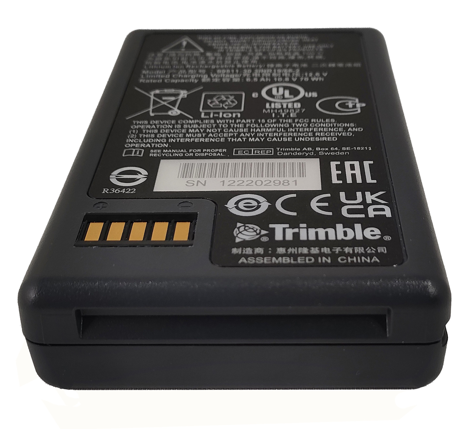 Trimble Li-Ion, 10.8V 6500mAH Total Station Battery - Image 4